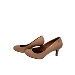 LifeStride Patent Leather Heels, Beige, Size: 10